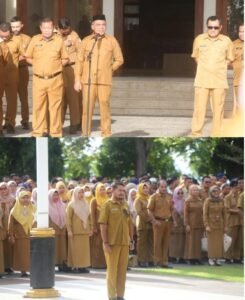 Apel Pagi di Kantor Bupati Halteng, Wabup Ahlan Djumadil Dorong Disiplin ASN dan Kelancaran THR