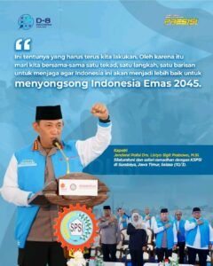 Kapolri Ajak Seluruh Elemen Masyarakat Satukan Tekad Demi Indonesia Emas 2045