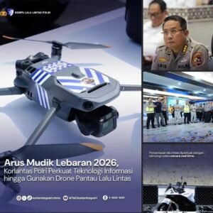 Arus Mudik Lebaran 2026, Korlantas Polri Perkuat Teknologi dan Gunakan Drone Pantau Lalu Lintas