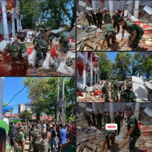 TNI Bergerak Cepat Tangani Dampak Gempa M 7,6 di Sulawesi Utara