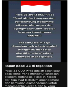 Pasal 33 UUD 1945: Landasan Keadilan Ekonomi dan Amanah Kemakmuran Rakyat