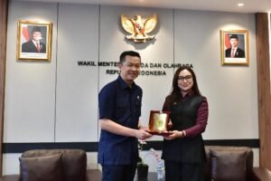 Wamenpora Taufik Hidayat Terima Audiensi Wakil Wali Kota Kupang, Bahas Penguatan Program Pemuda dan Olahraga