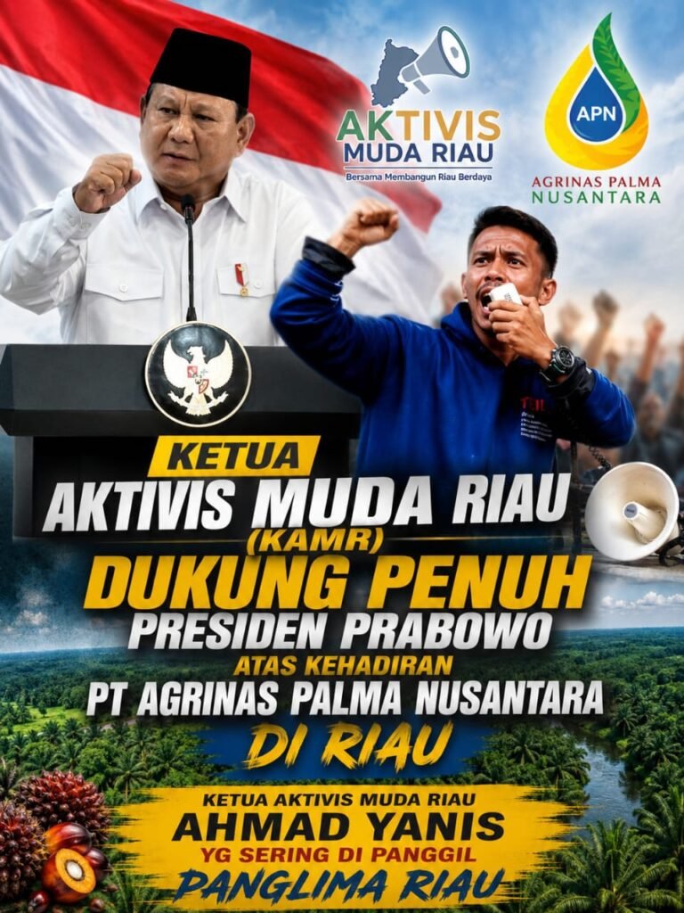 Pernyataan Sikap Dukungan Resmi Ketua Aktivis Muda Riau