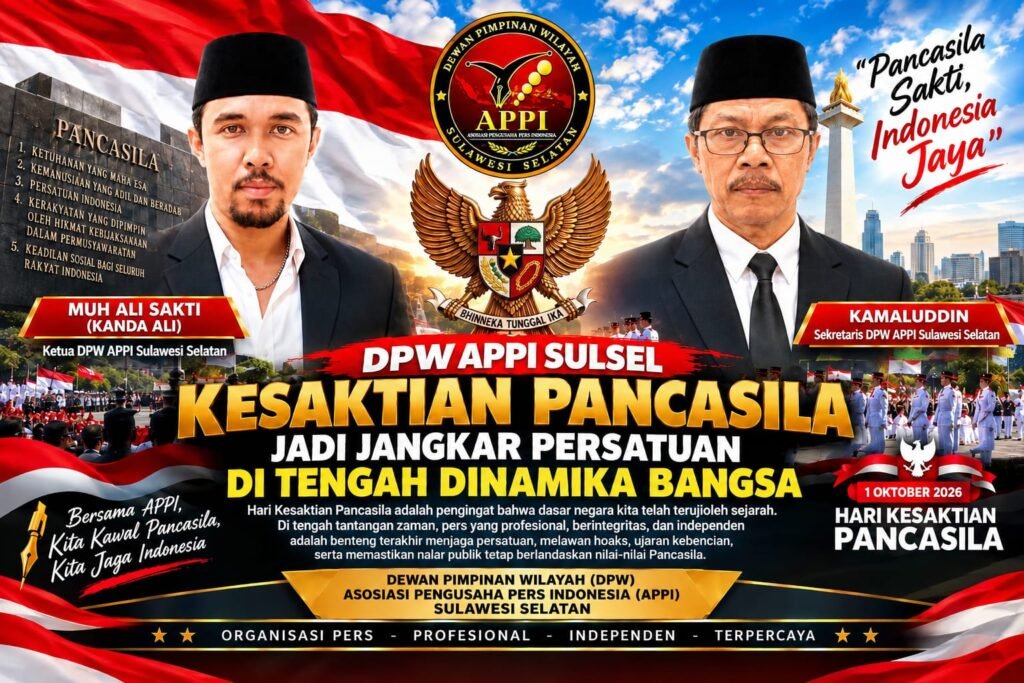 DPW APPI Sulsel: Kesaktian Pancasila Jadi Jangkar Persatuan di Tengah Dinamika Bangsa
