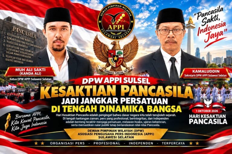 DPW APPI Sulsel: Kesaktian Pancasila Jadi Jangkar Persatuan di Tengah Dinamika Bangsa